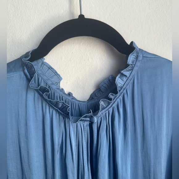 Pleated Long Sleeve Mini Dress Size Large - Picture 2 of 6